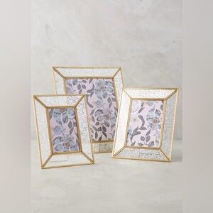 Anthropologie Mercury Glass Frames NWT Set of 2 4x6 5x7